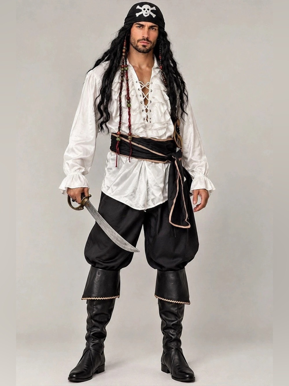 🏴☠️ Men’s Pirate Costume – Complete Halloween Costume